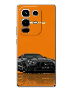 Чехол для Infinix Note 50 с картинкой «Оранжевый Mercedes AMG»