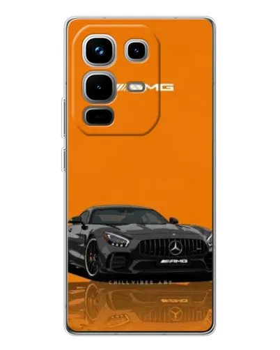 Чехол для Infinix Note 50 с картинкой «Оранжевый Mercedes AMG»