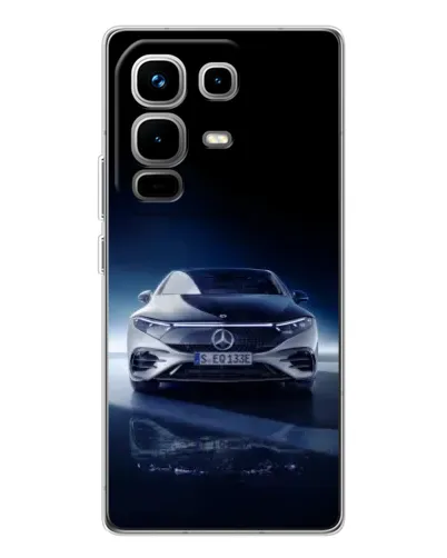 Чехол для Infinix Note 50 с картинкой «Ночной Mercedes EQ»