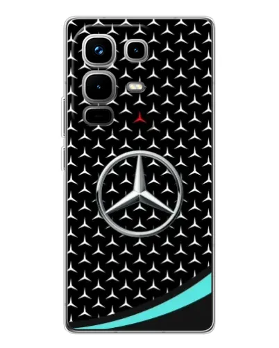Чехол для Infinix Note 50 с картинкой «Mercedes — бирюзовый акцент»