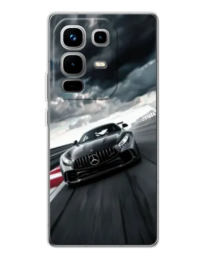 Чехол для Infinix Note 50 с картинкой «Гоночный Mercedes AMG»