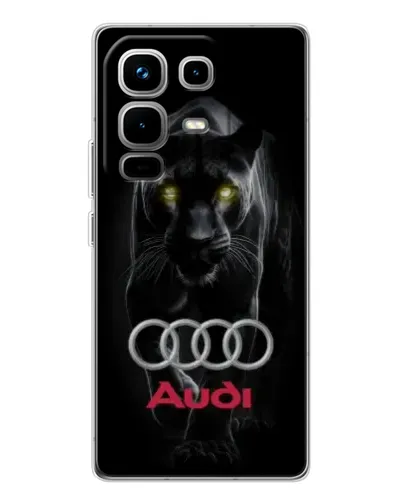 Чехол для Infinix Note 50 с картинкой «Пантера и Audi»
