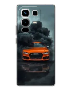 Чехол для Infinix Note 50 с картинкой «Audi в облаках дыма»