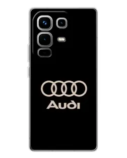 Чехол для Infinix Note 50 с картинкой «Audi — золотой логотип»