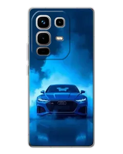 Чехол для Infinix Note 50 с картинкой «Audi — голубая энергия»