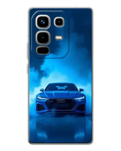 Чехол для Infinix Note 50 с картинкой «Audi — голубая энергия»