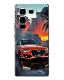 Чехол для Infinix Note 50 с картинкой «Audi — закат»
