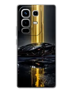 Чехол для Infinix Note 50 с картинкой «Ночной Lamborghini драйв»