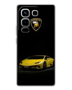 Чехол для Infinix Note 50 с картинкой «Lamborghini желтый акцент»