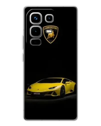 Чехол для Infinix Note 50 с картинкой «Lamborghini желтый акцент»