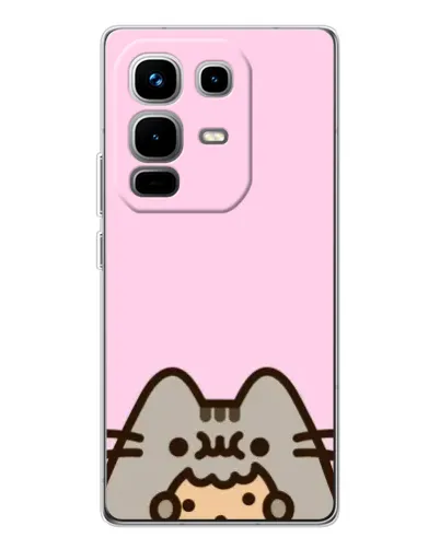 Чехол для Infinix Note 50 с картинкой «Pusheen и печенье»