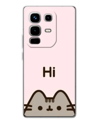 Чехол для Infinix Note 50 с картинкой «Пушин говорит Hi»