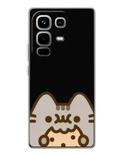 Чехол для Infinix Note 50 с картинкой «Пушин на черном»