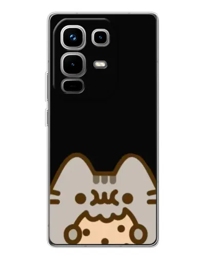 Чехол для Infinix Note 50 с картинкой «Пушин на черном»