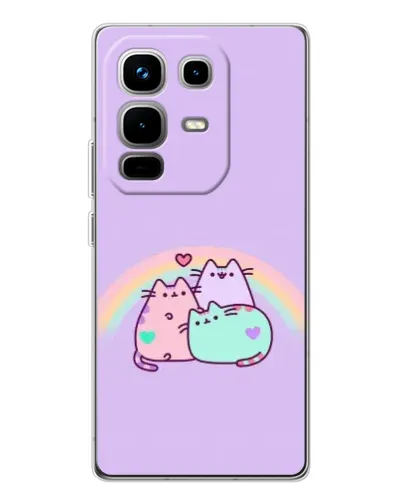 Чехол для Infinix Note 50 с картинкой «Радужные Пушины»