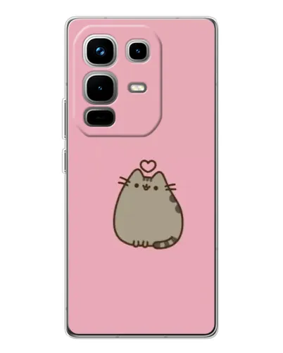 Чехол для Infinix Note 50 с картинкой «Pusheen сердце»
