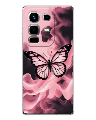 Чехол для Infinix Note 50 с картинкой «Бабочка в дыму»