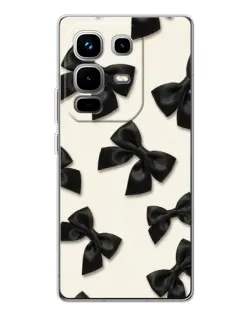 Чехол для Infinix Note 50 с картинкой «Черные бантики»