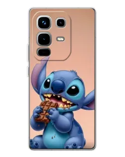 Чехол для Infinix Note 50 с картинкой «Стич ест шоколад»