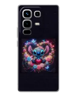 Чехол для Infinix Note 50 с картинкой «Stitch в цветах»