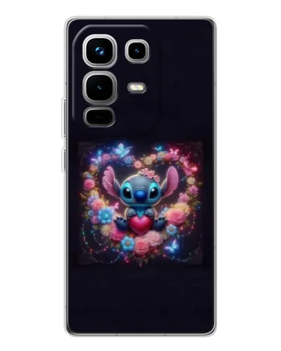 Чехол для Infinix Note 50 с картинкой «Stitch в цветах» Чехол для Infinix Note 50 с картинкой «Stitch в цветах»