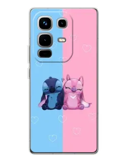 Чехол для Infinix Note 50 с картинкой «Stitch и Angel Love»