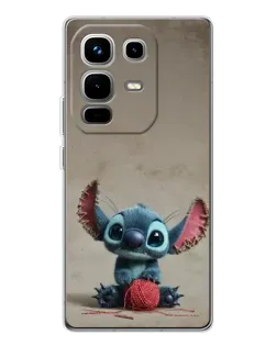 Чехол для Infinix Note 50 с картинкой «Стич на коричневом фоне»