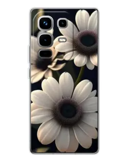 Чехол для Infinix Note 50 с картинкой «Белые маргаритки макро»