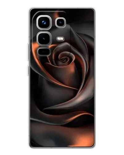 Чехол для Infinix Note 50 с картинкой «Шелковая черная роза» Чехол для Infinix Note 50 с картинкой «Шелковая черная роза»