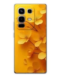 Чехол для Infinix Note 50 с картинкой «Золотые лепестки»