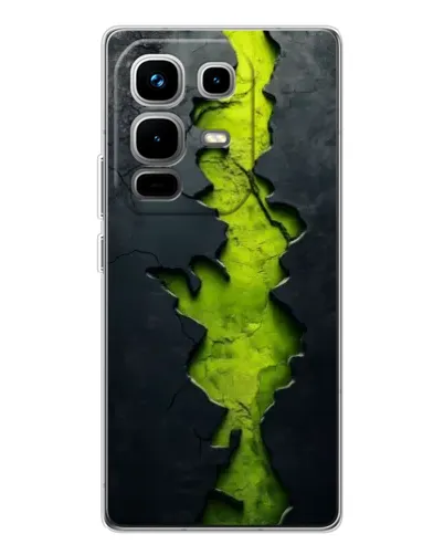 Чехол для Infinix Note 50 с картинкой «Салатовый разлом скалы»