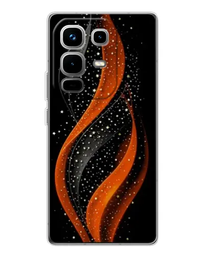 Чехол для Infinix Note 50 с картинкой «Огненная звездная волна»