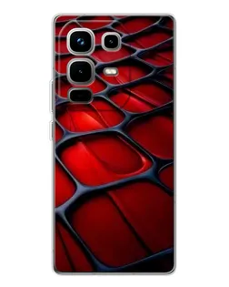 Чехол для Infinix Note 50 с картинкой «Красная глянцевая сетка»