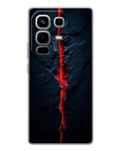 Чехол для Infinix Note 50 с картинкой «Kрасная лавовая трещина»