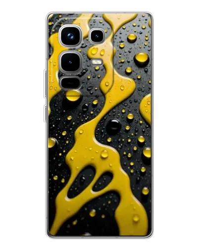 Чехол для Infinix Note 50 с картинкой «Жидкое желтое золото»