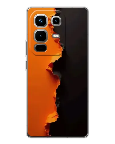 Чехол для Infinix Note 50 с картинкой «Оранжевый разлом»