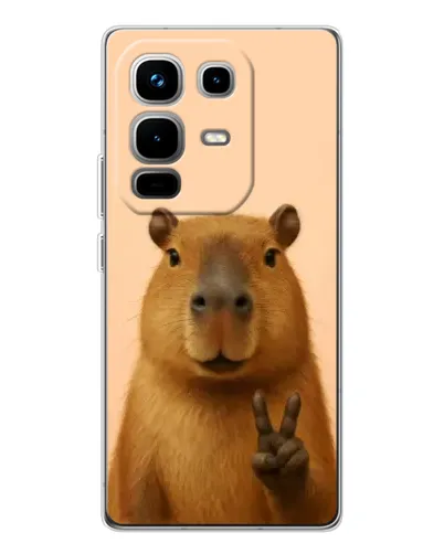 Чехол для Infinix Note 50 с картинкой «Капибара виктория»
