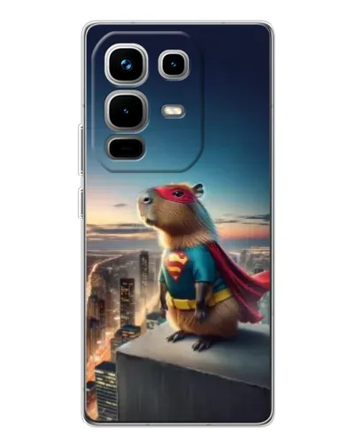 Чехол для Infinix Note 50 с картинкой «Капи-мен супергерой»
