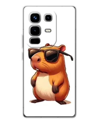 Чехол для Infinix Note 50 с картинкой «Капибара в очках»