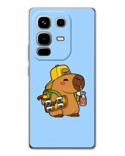 Чехол для Infinix Note 50 с картинкой «Капибара на скейте»