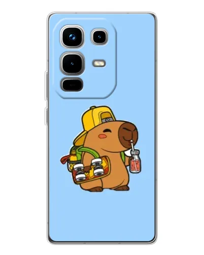 Чехол для Infinix Note 50 с картинкой «Капибара на скейте»
