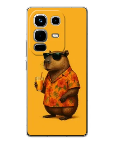Чехол для Infinix Note 50 с картинкой «Капибара на отдыхе»