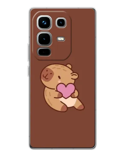Чехол для Infinix Note 50 с картинкой «Капибара с сердцем»