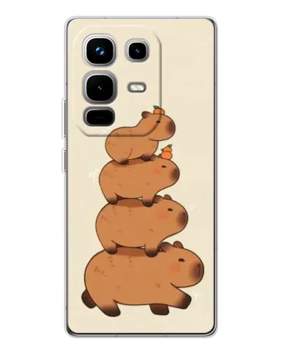 Чехол для Infinix Note 50 с картинкой «Башня из капибар»