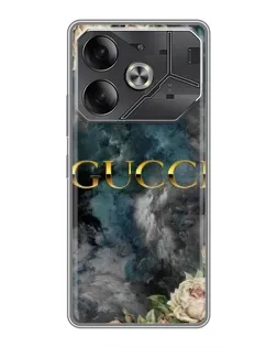 Чехол для Infinix Note 60 Ultra с картинкой «Абстрактные цветы Gucci»
