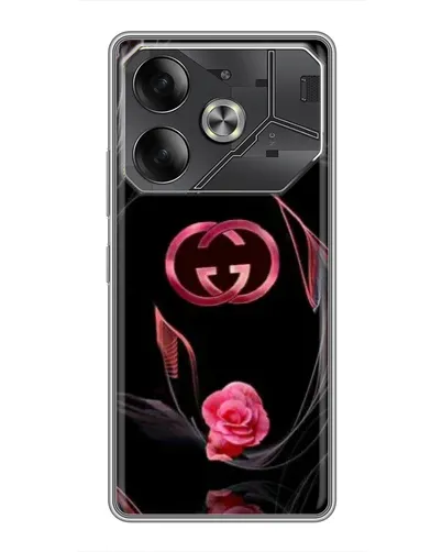 Чехол для Infinix Note 60 Ultra с картинкой «Gucci — неоновая роза»