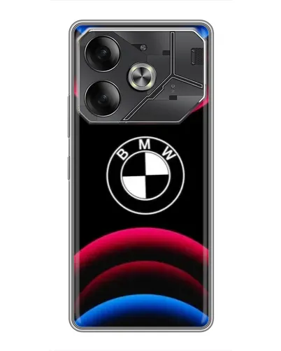 Чохол для Infinix Note 60 Ultra з картинкою «Логотип BMW та неонові дуги»