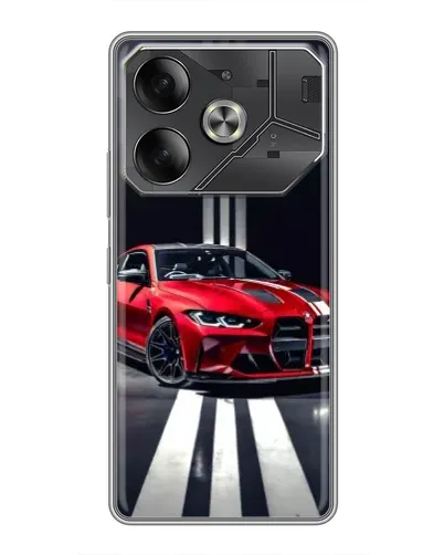 Чохол для Infinix Note 60 Ultra з картинкою «Червона BMW на дорозі»