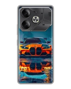 Чехол для Infinix Note 60 Ultra с картинкой «BMW — золотая эмблема»