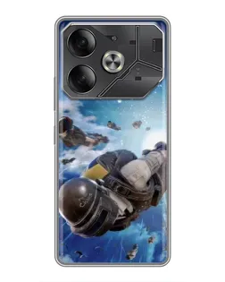Чехол для Infinix Note 60 Ultra с картинкой «Десант PUBG — прыжок»
